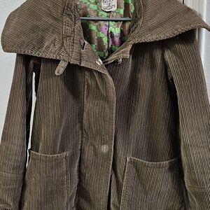 Anthropologie Tulle courdoroy retro coat